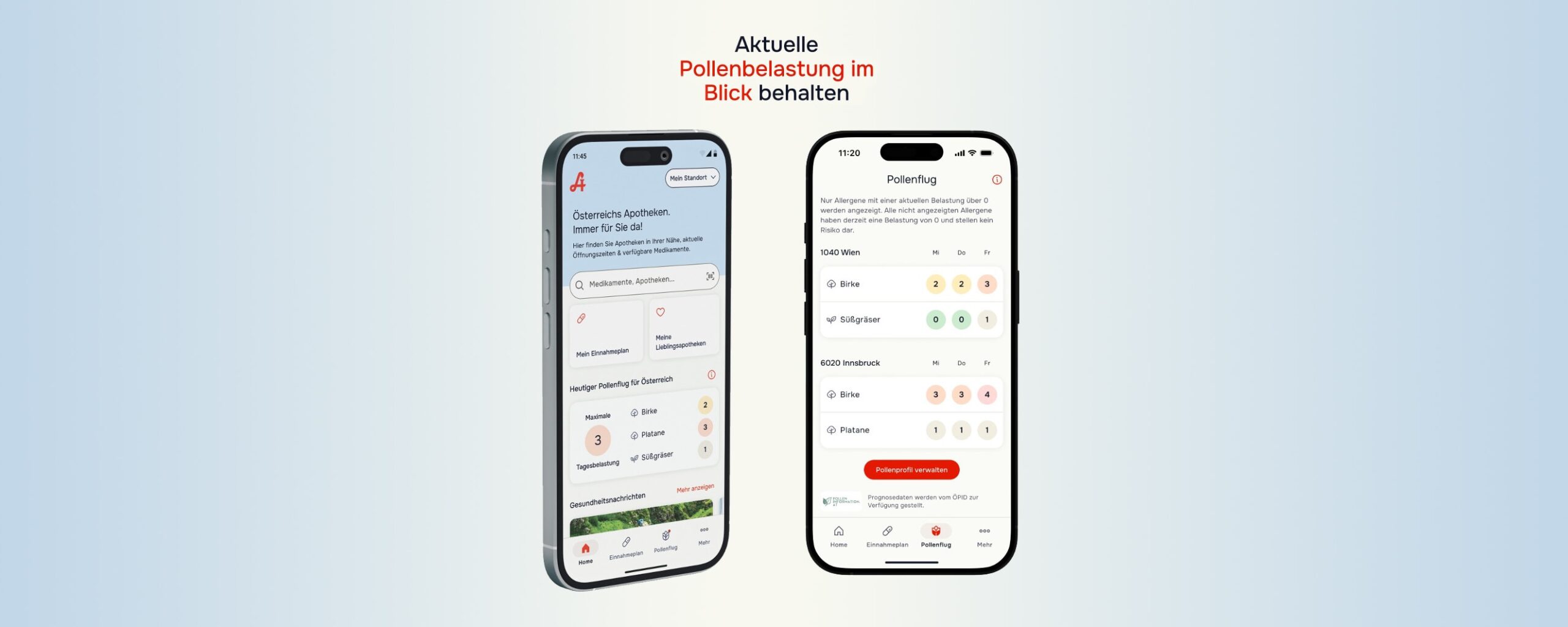 Polleninformation nun auch auf der ApoApp