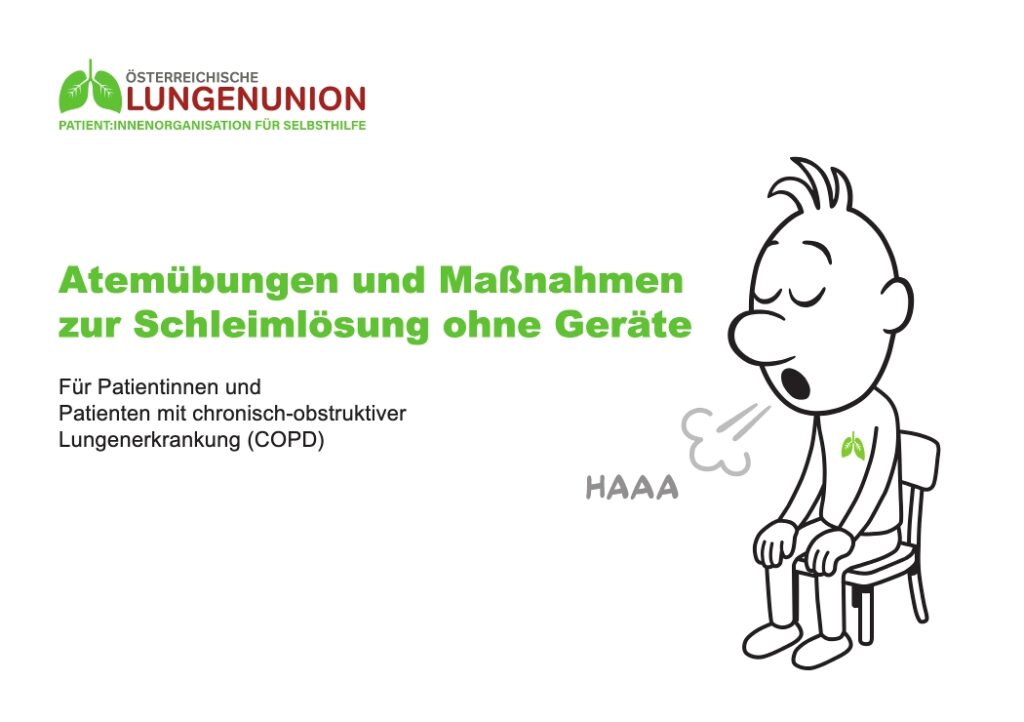ÖLU-Broschüre: Atemübungen zum Schleimlösen ohne Geräte für Patient:innen mit COPD