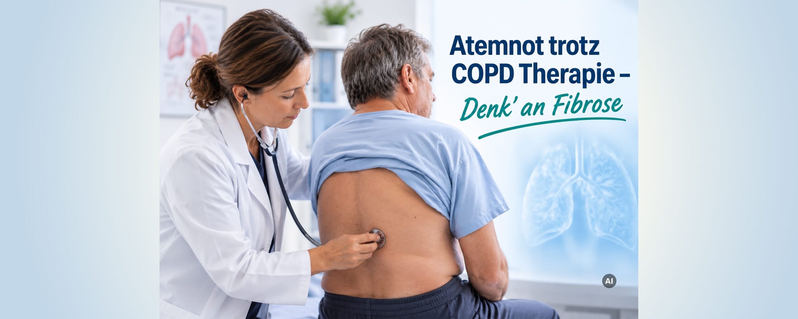 Atemnot trotz COPD-Therapie – Denk’ an Fibrose!